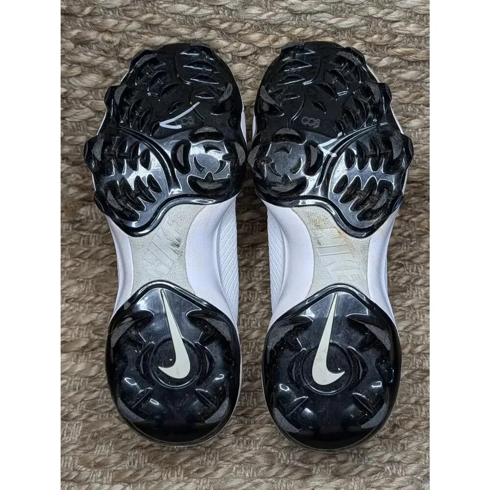 Nike Force Trout 9 Pro MCS Baseball Cleats White Black Boys Size 4.5 Y